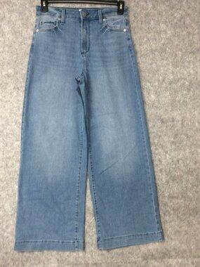 Sonoma Jeans Women 6 Blue High Rise Wide Leg Barrel Baggy Relaxed Stretch